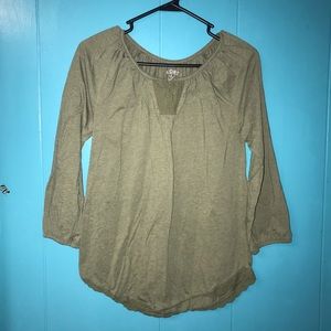 Lee army green quarter sleeve shirt